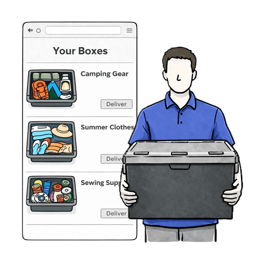 Courier delivering a box